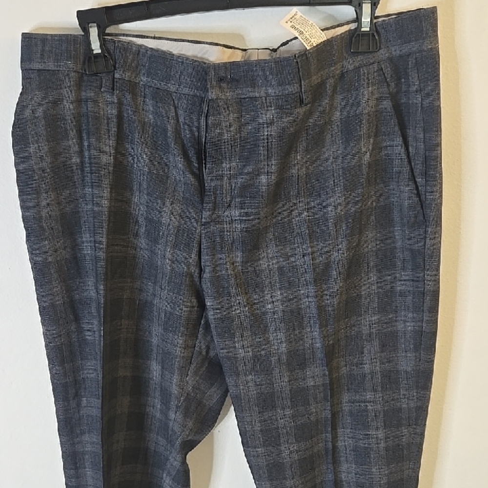 Zara Men's Gray Plaid Dress Pants - Unbranded